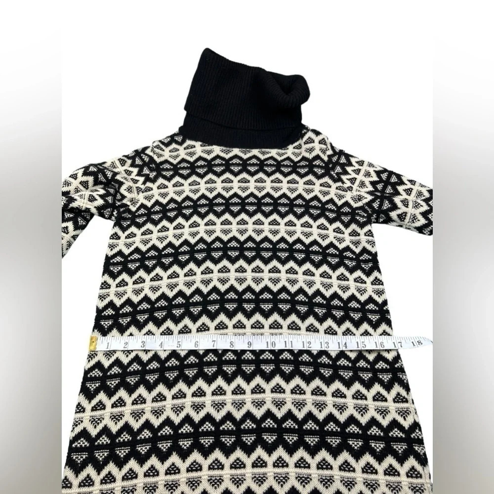 See by Chloe Womens Geometric Print Turtleneck Sweater Mini Dress Wool Size 4 - Picture 5 of 13
